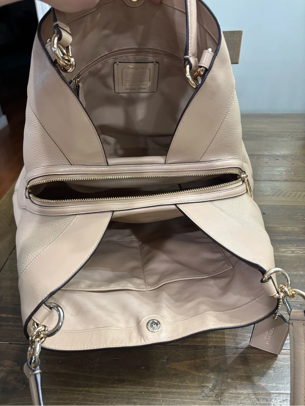 Coach Lexy Snakeskin Embossed and Suede Patchwork Shoulder Bag